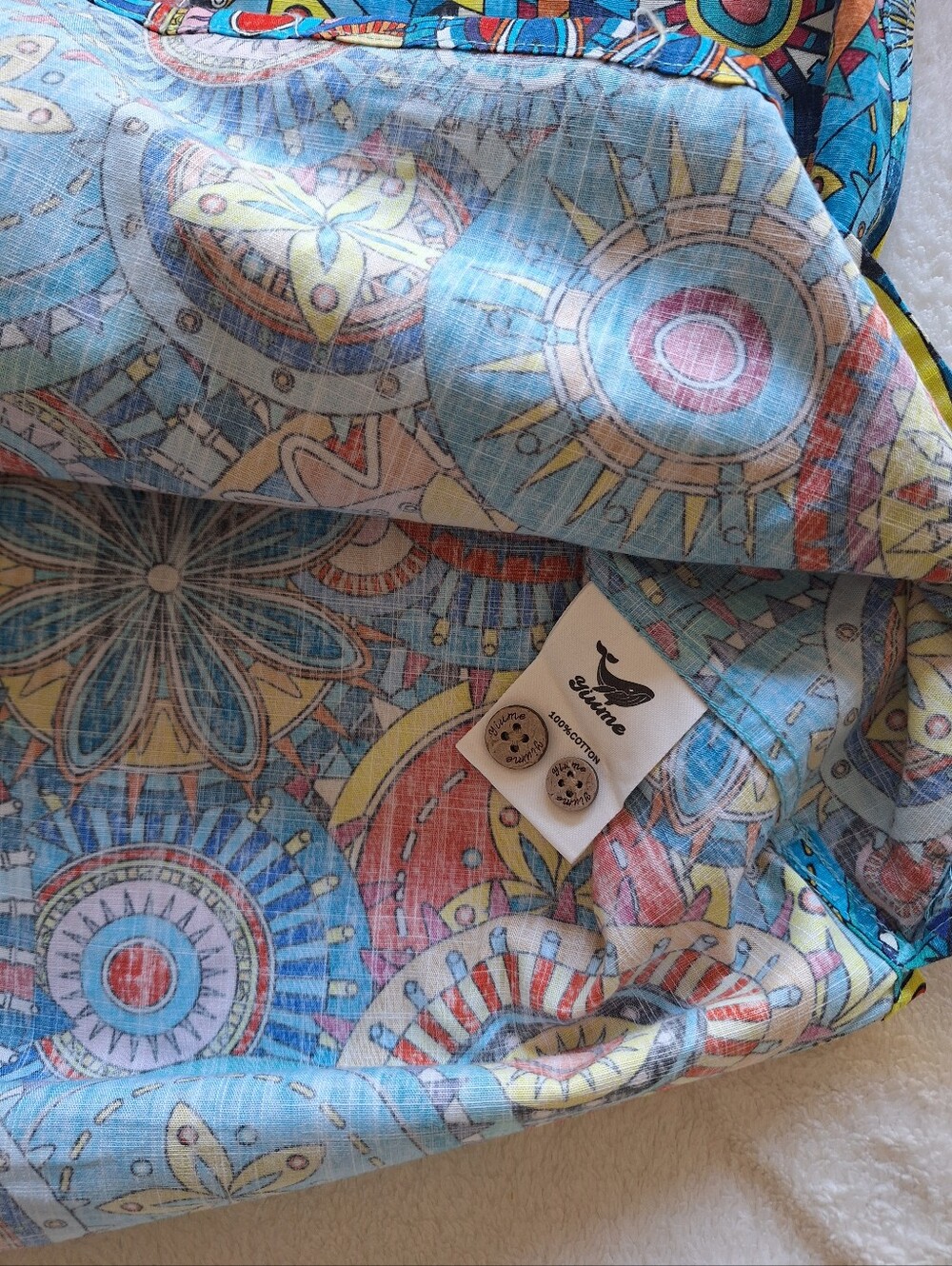 [BUNDLE OF 2] Yiume Men's Hawaiian Shirts XL 100% Cotton Mandala India Palace - Picture 4 of 14